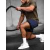 imageCOOFANDY Mens 2 in 1 Running Shorts 2 Pack Athletic Shorts Quick Dry Gym Training Workout Shorts with PocketsBlackNavy Blue