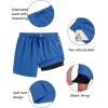 imageCOOFANDY Mens 2 in 1 Running Shorts 2 Pack Athletic Shorts Quick Dry Gym Training Workout Shorts with PocketsDark GreyRoyal Blue