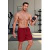 imageCOOFANDY Mens 2 in 1 Running Shorts 2 Pack Athletic Shorts Quick Dry Gym Training Workout Shorts with PocketsDark GreyWine Red