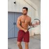 imageCOOFANDY Mens 2 in 1 Running Shorts 2 Pack Athletic Shorts Quick Dry Gym Training Workout Shorts with PocketsDark GreyWine Red