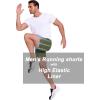 imageCOOFANDY Mens 2 in 1 Running Shorts 2 Pack Athletic Shorts Quick Dry Gym Training Workout Shorts with PocketsGreyArmy Green