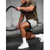 imageCOOFANDY Mens 2 in 1 Running Shorts 2 Pack Athletic Shorts Quick Dry Gym Training Workout Shorts with PocketsKhakiGrey