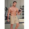 imageCOOFANDY Mens 2 in 1 Running Shorts 2 Pack Athletic Shorts Quick Dry Gym Training Workout Shorts with PocketsKhakiGrey