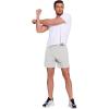 imageCOOFANDY Mens 2 in 1 Running Shorts 2 Pack Athletic Shorts Quick Dry Gym Training Workout Shorts with PocketsKhakiGrey