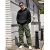 imageCOOFANDY Mens Baggy Cargo Pants Trendy Casual Parachute Pant Loose Fit Harem Joggers with PocketsArmy Green