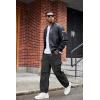 imageCOOFANDY Mens Baggy Cargo Pants Trendy Casual Parachute Pant Loose Fit Harem Joggers with PocketsBlack