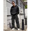 imageCOOFANDY Mens Baggy Cargo Pants Trendy Casual Parachute Pant Loose Fit Harem Joggers with PocketsBlack