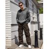 imageCOOFANDY Mens Baggy Cargo Pants Trendy Casual Parachute Pant Loose Fit Harem Joggers with PocketsBrown