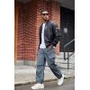 imageCOOFANDY Mens Baggy Cargo Pants Trendy Casual Parachute Pant Loose Fit Harem Joggers with PocketsGrayish Blue