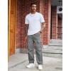 imageCOOFANDY Mens Baggy Cargo Pants Trendy Casual Parachute Pant Loose Fit Harem Joggers with PocketsGrey