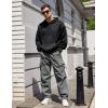 imageCOOFANDY Mens Baggy Cargo Pants Trendy Casual Parachute Pant Loose Fit Harem Joggers with PocketsGrey