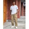 imageCOOFANDY Mens Baggy Cargo Pants Trendy Casual Parachute Pant Loose Fit Harem Joggers with PocketsKhaki