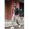 imageCOOFANDY Mens Baggy Cargo Pants Trendy Casual Parachute Pant Loose Fit Harem Joggers with PocketsLight Grey