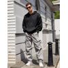 imageCOOFANDY Mens Baggy Cargo Pants Trendy Casual Parachute Pant Loose Fit Harem Joggers with PocketsLight Grey