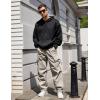 imageCOOFANDY Mens Baggy Cargo Pants Trendy Casual Parachute Pant Loose Fit Harem Joggers with PocketsLight Khaki