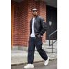 imageCOOFANDY Mens Baggy Cargo Pants Trendy Casual Parachute Pant Loose Fit Harem Joggers with PocketsNavy Blue