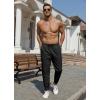 imageCOOFANDY Mens Casual Joggers Pants Cotton Elastic Waist Drawstring Chino Pants Hiking Outdoor Track SweatpantsBlack