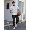 imageCOOFANDY Mens Casual Joggers Pants Cotton Elastic Waist Drawstring Chino Pants Hiking Outdoor Track SweatpantsBlack