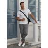 imageCOOFANDY Mens Casual Joggers Pants Cotton Elastic Waist Drawstring Chino Pants Hiking Outdoor Track SweatpantsDrak Grey