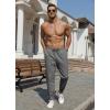 imageCOOFANDY Mens Casual Joggers Pants Cotton Elastic Waist Drawstring Chino Pants Hiking Outdoor Track SweatpantsDrak Grey