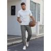 imageCOOFANDY Mens Casual Joggers Pants Cotton Elastic Waist Drawstring Chino Pants Hiking Outdoor Track SweatpantsDrak Grey