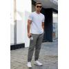 imageCOOFANDY Mens Casual Joggers Pants Cotton Elastic Waist Drawstring Chino Pants Hiking Outdoor Track SweatpantsDrak Grey