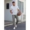 imageCOOFANDY Mens Casual Joggers Pants Cotton Elastic Waist Drawstring Chino Pants Hiking Outdoor Track SweatpantsLight Grey