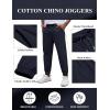 imageCOOFANDY Mens Casual Joggers Pants Cotton Elastic Waist Drawstring Chino Pants Hiking Outdoor Track SweatpantsNavy Blue
