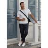 imageCOOFANDY Mens Casual Joggers Pants Cotton Elastic Waist Drawstring Chino Pants Hiking Outdoor Track SweatpantsNavy Blue