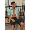 imageCOOFANDY Mens Casual Shorts 7 Inch Inseam Elastic Waist Drawstring Shorts Lightweight Quick Dry Summer Beach Board ShortsBlack