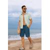 imageCOOFANDY Mens Casual Shorts 7 Inch Inseam Elastic Waist Drawstring Shorts Lightweight Quick Dry Summer Beach Board ShortsBlue