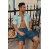 imageCOOFANDY Mens Casual Shorts 7 Inch Inseam Elastic Waist Drawstring Shorts Lightweight Quick Dry Summer Beach Board ShortsBlue