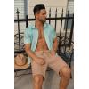 imageCOOFANDY Mens Casual Shorts 7 Inch Inseam Elastic Waist Drawstring Shorts Lightweight Quick Dry Summer Beach Board ShortsKhaki