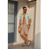 imageCOOFANDY Mens Casual Shorts 7 Inch Inseam Elastic Waist Drawstring Shorts Lightweight Quick Dry Summer Beach Board ShortsKhaki