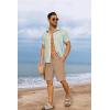 imageCOOFANDY Mens Casual Shorts 7 Inch Inseam Elastic Waist Drawstring Shorts Lightweight Quick Dry Summer Beach Board ShortsKhaki