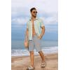 imageCOOFANDY Mens Casual Shorts 7 Inch Inseam Elastic Waist Drawstring Shorts Lightweight Quick Dry Summer Beach Board ShortsLight Grey