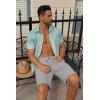 imageCOOFANDY Mens Casual Shorts 7 Inch Inseam Elastic Waist Drawstring Shorts Lightweight Quick Dry Summer Beach Board ShortsLight Grey