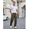 imageCOOFANDY Mens Casual Sweatpants Open Bottom Lounge Pants Lightweight Baggy Workout Yoga Track PantsArmy Green