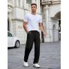 imageCOOFANDY Mens Casual Sweatpants Open Bottom Lounge Pants Lightweight Baggy Workout Yoga Track PantsBlack