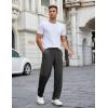 imageCOOFANDY Mens Casual Sweatpants Open Bottom Lounge Pants Lightweight Baggy Workout Yoga Track PantsDark Grey