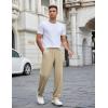 imageCOOFANDY Mens Casual Sweatpants Open Bottom Lounge Pants Lightweight Baggy Workout Yoga Track PantsKhaki