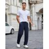 imageCOOFANDY Mens Casual Sweatpants Open Bottom Lounge Pants Lightweight Baggy Workout Yoga Track PantsNavy Blue