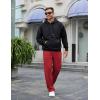 imageCOOFANDY Mens Casual Sweatpants Open Bottom Lounge Pants Lightweight Baggy Workout Yoga Track PantsRed
