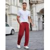 imageCOOFANDY Mens Casual Sweatpants Open Bottom Lounge Pants Lightweight Baggy Workout Yoga Track PantsRed