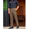 imageCOOFANDY Mens Classic Casual Dress Pants Expandable Waist Suit Pant Slim Fit Flat Front SlacksGrey Brown