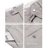 imageCOOFANDY Mens Classic Casual Dress Pants Expandable Waist Suit Pant Slim Fit Flat Front SlacksLight Grey