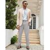 imageCOOFANDY Mens Classic Casual Dress Pants Expandable Waist Suit Pant Slim Fit Flat Front SlacksLight Grey