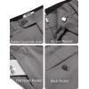 imageCOOFANDY Mens Classic Casual Dress Pants Expandable Waist Suit Pant Slim Fit Flat Front SlacksMoon Grey