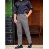 imageCOOFANDY Mens Classic Casual Dress Pants Expandable Waist Suit Pant Slim Fit Flat Front SlacksMoon Grey