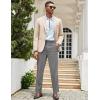 imageCOOFANDY Mens Classic Casual Dress Pants Expandable Waist Suit Pant Slim Fit Flat Front SlacksMoon Grey